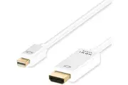 ACL Mini DisplayPort to HDMI White 1.8M Thunderbolt Port Compatible to HDMI Cable Adapter for Surface Pro MacBook Pro iMac Mac Mini Gold Plated