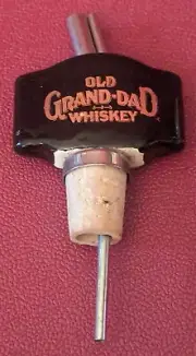 Old Grand-Dad Whiskey Bottle Pourer Spout Topper Ceramic