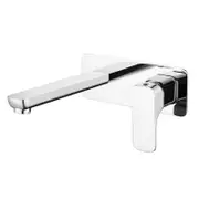 BK Kompakt Eckig Chrome/Matt Black/Brushed Nickel Brass Square Bath/Basin Shower Wall Mixer With Spout