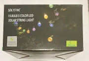 Sogrand 15 Bulbs 5 Color LED Solar String Lights