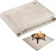 Fire Pit Mat 37.8X39.4In Fireproof Blanket for Deck Lawn Solo Stove Heat Resista
