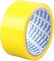 HONMEET 5cm x 13m Yellow Carpet Floor Tape Strong Adhesive Single-Sided Duct Tape for Projects