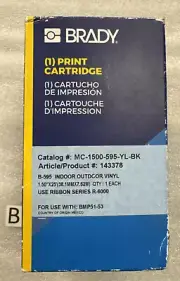 brady mc-1500-595-yl-bk Black On Yellow High Adhesion Vinyl Label Tape