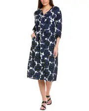 Marimekko Markkinat Unikko Linen-Blend Maxi Dress