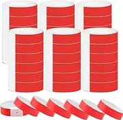 100 Pcs Wristbands for Events, Light Red Waterproof Paper Neon Wristbands Party Bands Entrance Wristbands for Events Music Festival Concert Contest Clubs Lightweight