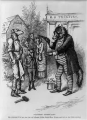 Photo:"Voluntary Contributors" the (political) wolf and the fold 1882