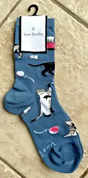 VERA BRADLEY CAT'S MEOW WOMEN'S CREW SOCKS:NWT CATS