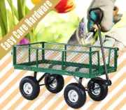 Heavy Duty Garden Cart Mesh Liner Folding Hand Trolley Yard Farm Wagon Trailer .