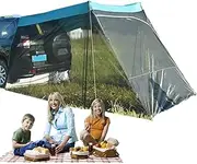 SUV Trunk Tent - Car Awning Screen Net Tailgate Tent | UV Protection Car Roof Canopy, Windproof Tents for SUV, Cars, Hatchback, Sedan 137.8x118.11x82.68 In