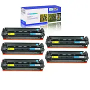 5PK CF401A 201A Cyan Toner Cartridge for HP LaserJet M252 M252dn M252dw Printer