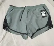 Under Armour Women's Fly By 2.0 Running Shorts, Large, Silica Green/Jet Gray