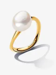 New Authentic Pandora Baroque Treated Freshwater Cultured Pearl Ring-163293C01
