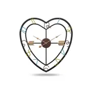 20 Inches Modern Minimalist Creative Bedroom Living Room Love Wall Clock Stylish Mute Iron Metal Wall Clocks