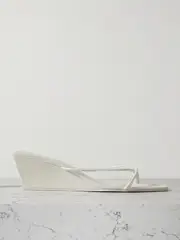 [ST. AGNI] ST. AGNI - Leather Wedge Sandals - White - IT42 IT 42 White