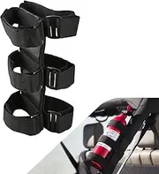 awlbed 1 PC Car Fire Extinguisher Mount for 1.5KG, Adjustable Durable Vehicle Extinguisher Straps, Easy No Tool Install, Fabric Automotive Support Accessory Compatible with Wrangler (Black)