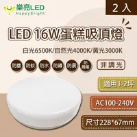 在飛比找momo購物網優惠-【HappyBright 樂亮】LED 16W IP55 非