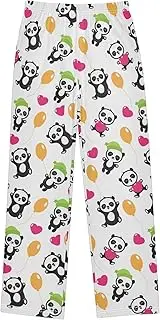 [ZZXXB] Panda with Balloon Boys Long Pants Soft Trousers Elastic Waist Kids Lounge Bottoms with Pockets S-XL
