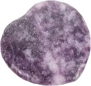 Ipetboom Desktop Worry Stone Crystal Thumb Massage Stone for Anxiety Relief Unique Home Decor Exquisite Amethyst Ornament Relaxation and Positive
