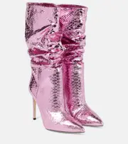 [Paris Texas] Paris Texas Slouchy metallic leather boots AU 6 pink