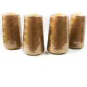 Perial Co 4 Cones of Polyester Threads for Sewing Quilting Serger Copper Bronze