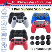 1 Pair Silicone Cover Skin Rubber Case for PlayStation 4 PS4 Wireless Controller