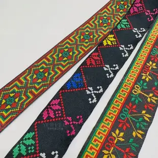 「D-1」寬2.8-3.7cm 原住民 原民風 民族風 花邊 緞帶 圖騰 電繡織帶