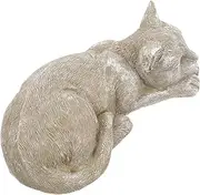 Toddmomy Cat Figurine Garden Memorial Plaque Temporary Grave Markers Cemetery Marker