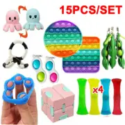 15Pack Fidget Toys Set Sensory Tools Bundle Stress Relief Hand Kids Adults Toys