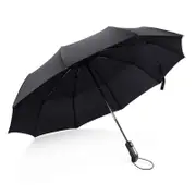 Automatic Umbrella 1-2 People Anti-UV Windproof Umbrella Camping Three Folding Sunshade BLACK COLOR