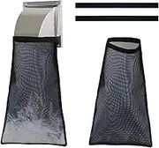2pcs Black Lint Catcher for Dryer, Outdoor Vent Lint Bag, Dryer Lint Trap Bag for Outdoor Wall Dryer Vents (Black)