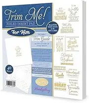 Hunkydory - Trim Me! Foiled Insert Pad - for Him - Gold