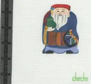 Dede Needlepoint Oriental Man Gift Bag Hand Painted Canvas Ornament NEW