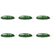 6-Pack Artificial Cucumber Green Vegetable Pickles Fake Vegetables Pepino LOT