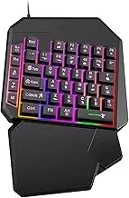One Hand Gaming Keyboard, One Hand Mechanical Keyboard, Mobile Phone Gaming Keyboard Programmable - Professional Gaming Keypad, Ergonomic Game Controller for Plug and Play PC Gamers