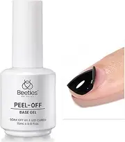 beetles Gel Polish Peel Off Base Gel, 15ml Peel off Gel Base Coat for Gel Nail Polish Soak Off UV LED Nail Lamp Peelable Base Gel No Filing Soaking-off Needed DIY Home and Nail Salon