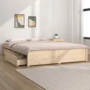 Bed Frame King Size Mattress Base Drawers 183x203 cm vidaXL