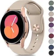 Sport Bands Compatible with Samsung Galaxy Watch 5 Band 40mm 44mm, Galaxy Watch 5 Pro Bands 45mm, Galaxy Watch 4 / 4 Classic, Galaxy Ativer 2 Band, 20mm Soft Silicone Sport Replacement Strap for Galaxy Watch 5 /4 Band Women Men