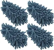 Yardenfun 4pcs Reusable Chenille Duster Replacement Heads Microfiber Mop Pad Refills for Efficient Dusting of Cars Home Office and Ceilings Easy to Wash and Maintain
