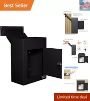 D700 Through the Wall Drop Box, Tubular Key Locking Secure Mailbox with Adjus...