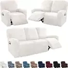 Velvet Recliner Sofa Covers Full Cover Washable Arm Sofa Slipcover 1/2/3 Seater