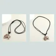 White Elephant Leather Necklace Adjustable (Unisex)