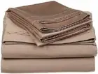 Taupe Solid Color King Size Bed Sheet Set 1000 Thread Count Egyptian Cotton