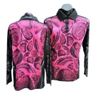 Sea Shells - Pink Fishing Shirt