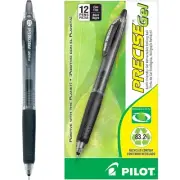 PILOT Precise Gel BeGreen Refillable Retractable Rolling Ball Pens Fine 12-Count
