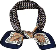 [AZIDWERYQ] Silk Scarf Women, 27 Inch Square Vintage Print Neckerchief Men, Breathable Western Neck Scarf for Head Hair Neck Wrap