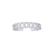 Silver Jewelco London Albert Curb Chain Link Toe Ring