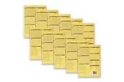 10pc Spirax 162 Project Book 18mm Dotted Thirds 64-Page Notebook Stationery YLW