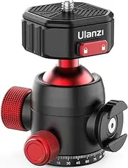 ULANZI Ball Head with Claw Super Quick Release Design, Professional Metal 360° Rotating Panoramic Ball Head with Cold Shoe, Up 44.1lbs Load, for Tripod,Monopod,Slider,DSLR Camera (U-100)