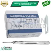 1000 Sterile Surgical Blades #23 with BP Scalpel Handle #4 Medical ENT Dental