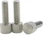 Colorful Knurled Thumbscrew Tighten Bolt, 10pcs M3 M4 M5*5/6/8/10/12/15/20 Steel with Nickel Plated Knurling Flat Head Knurled Thumb Screw Computer Screws(12mm,M3)